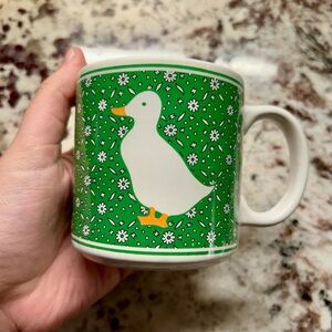 Green Duck Pattern Mug
